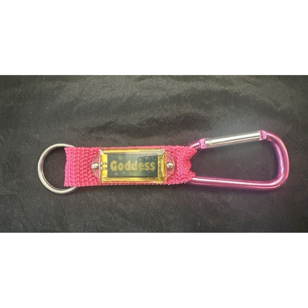 Acrylic Blinking Solar Powered Key Chain 2.6" Long W/Ring, "Goddess" 2009